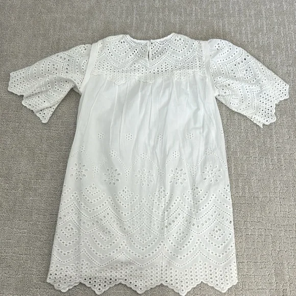Rebecca minkoff white eyelet lace short sleeve mini dress coverup - Picture 11 of 11